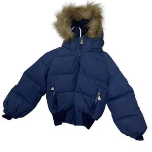 PYRENEX Boys Down Jacket New Mythic Jacket Oxford Kid Fur Collar Size 4